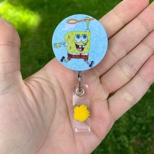 Sponge bob badge holder